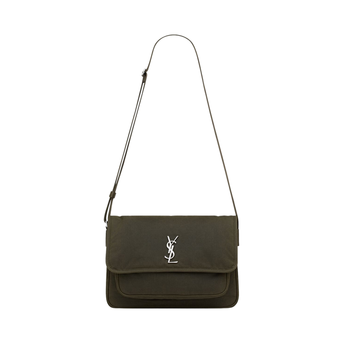 757146-FADT1-3976 Saint Laurent Niki Messenger In Canvas Kaki Fonce