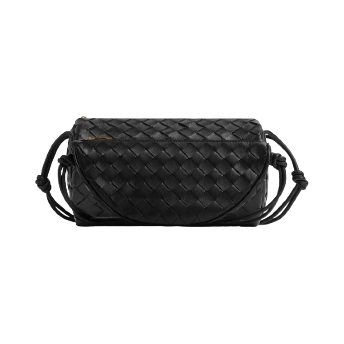 보테가 베네타 인트레치아토 파우치 온 스트랩 블랙(Bottega Veneta Intrecciato Pouch on Strap Black) - 1