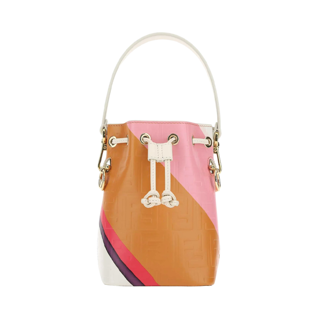 펜디 몬트레조 로고 버킷백 아이보리 멀티컬러(Fendi Mon Tresor Logo Bucket Bag Ivory Multicolor) - 1