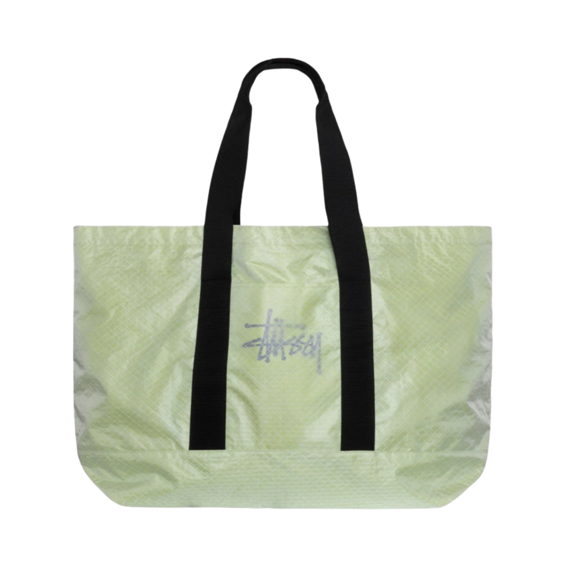 134259 Stussy Ripstop Overlay Extra Large Tote Bag Lime