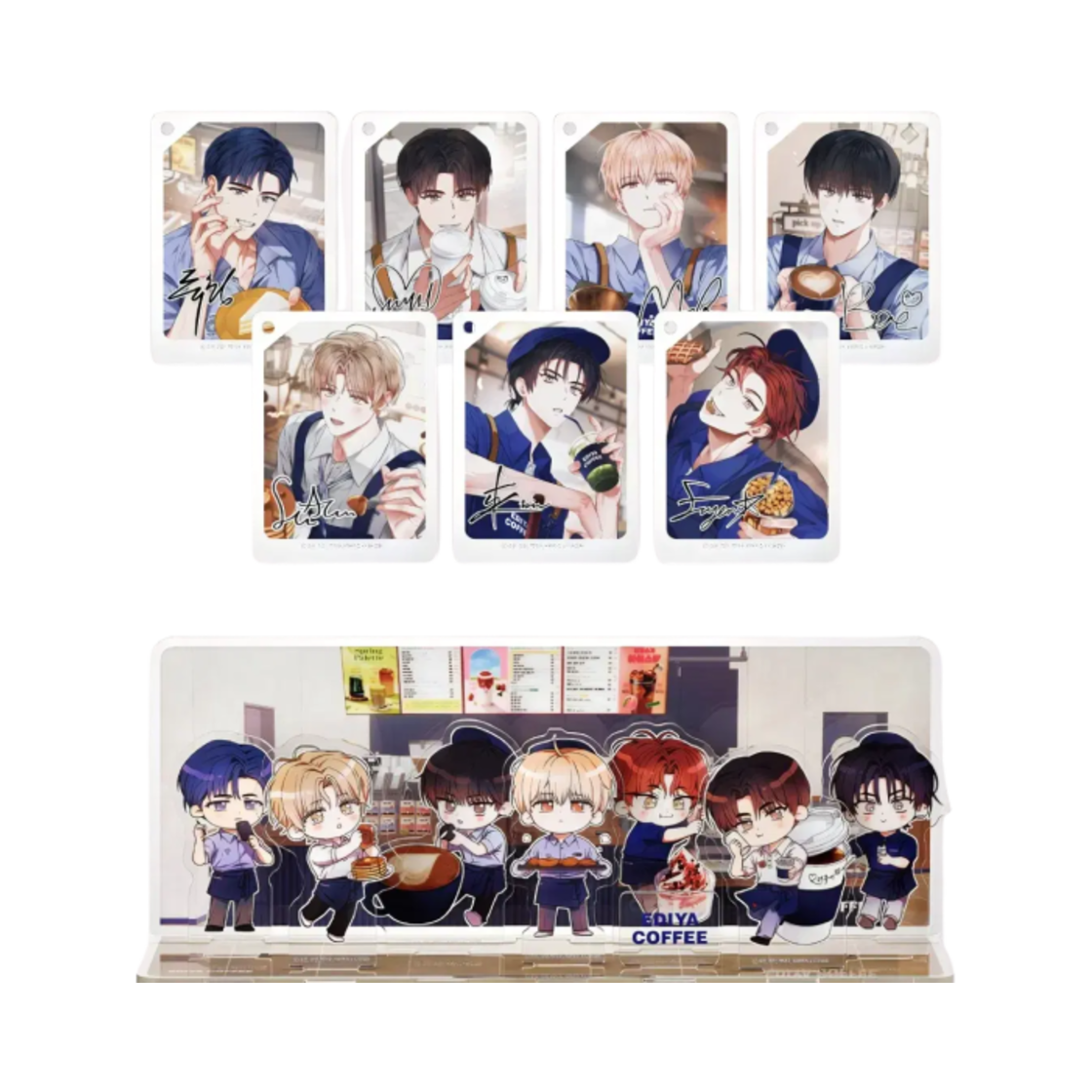 이디야 x 데뷔못하면죽는병 아크릴 블록 & 아크릴 스탠드 (14개 세트)(Ediya x Debut or Die Arcylic Block & Acrylic Stand (Set of 14)) - 1