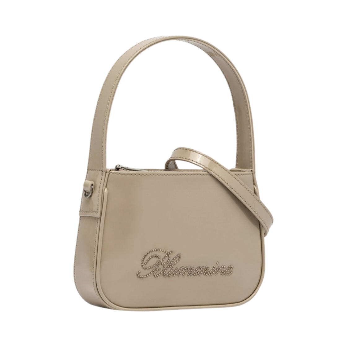 블루마린 로고 페이턴트 미니백 베이지(Blumarine Logo Patent Mini Bag Beige) - 2