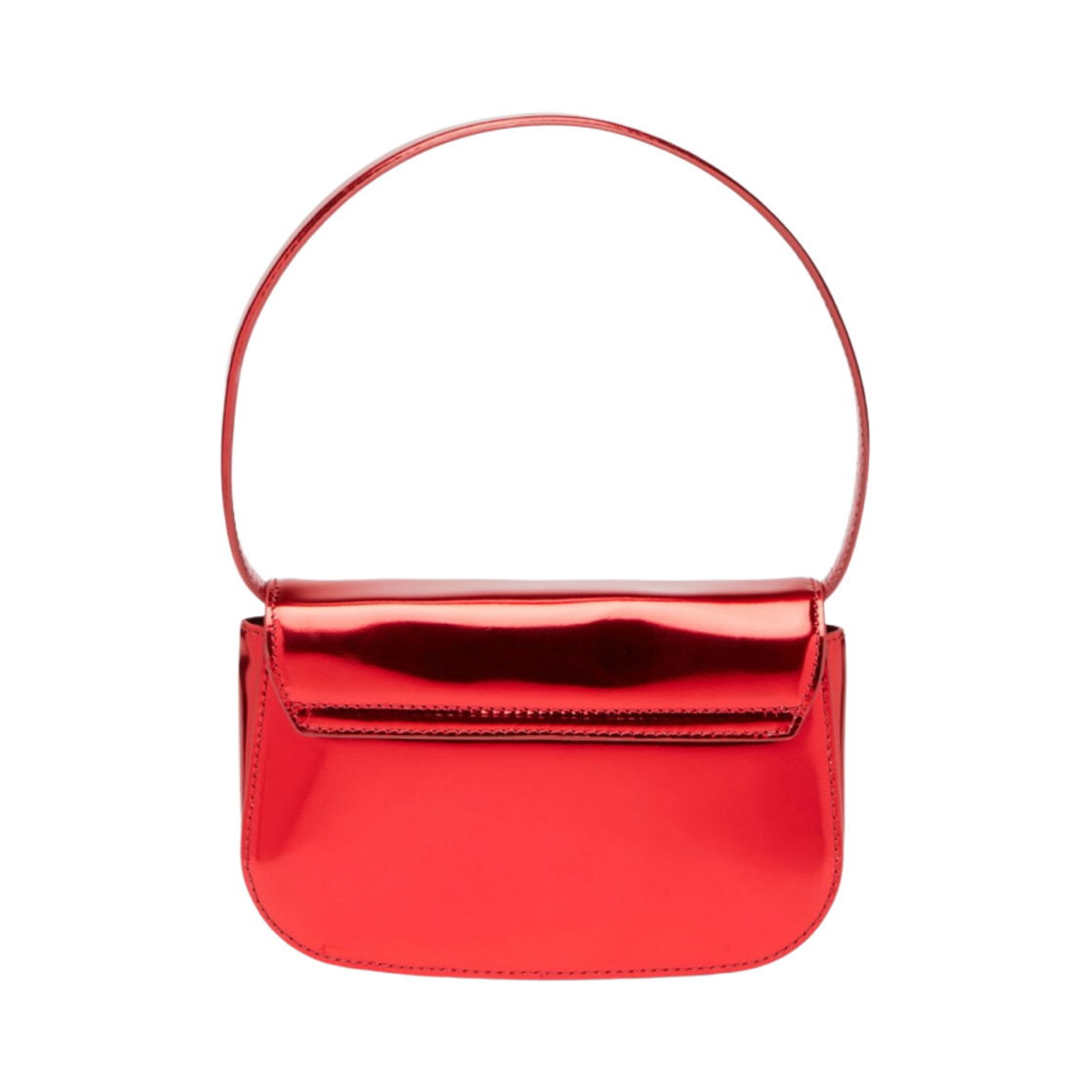 디젤 1DR 숄더백 인 미러드 레더 레드(Diesel 1DR Shoulder Bag in Mirrored Leather Red) - 3