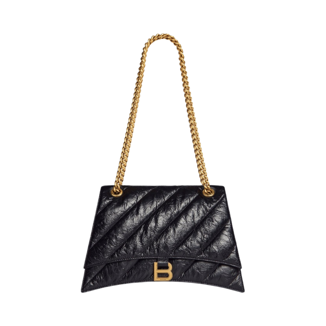 발렌시아가 퀼트 크러쉬 미디움 체인백 블랙(Balenciaga Quilted Crush Medium Chain Bag Black) - 4