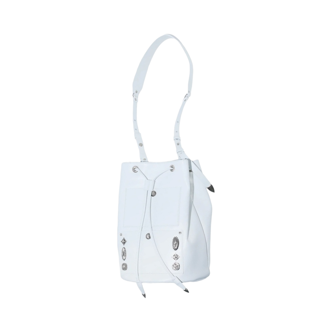 토가 아카이브스 레더 드럼백 화이트(Toga Archives Leather Drum Bag White)