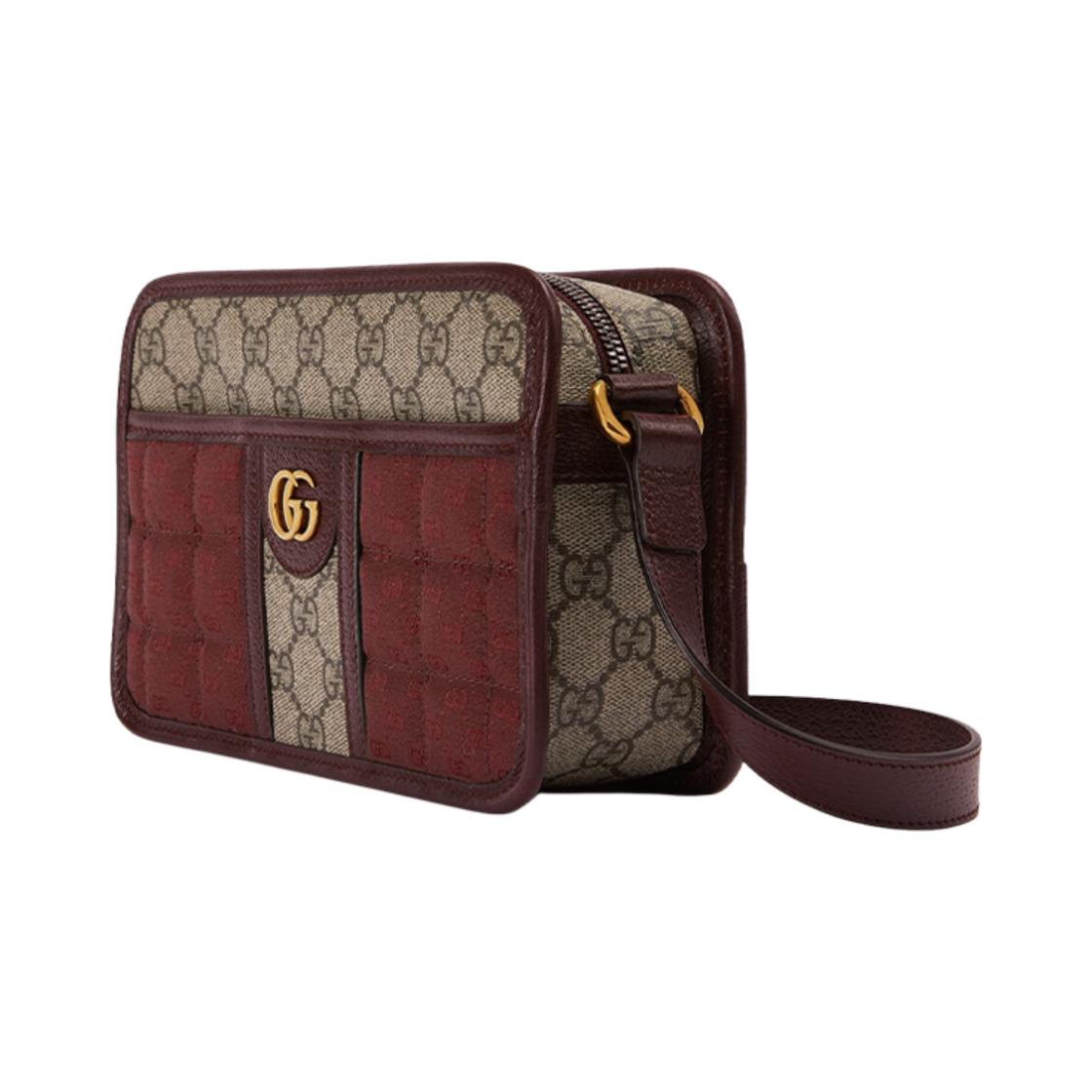 구찌 미니 GG 캔버스 미니 숄더백 버건디 GG 캔버스(Gucci Mini GG Canvas Mini Shoulder Bag Burgundy GG Canvas) - 2