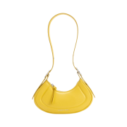 Charles & Keith Petra Curved Shoulder Bag Yellow