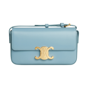 Celine Shoulder Bag Triomphe in Shiny Calfskin California Blue