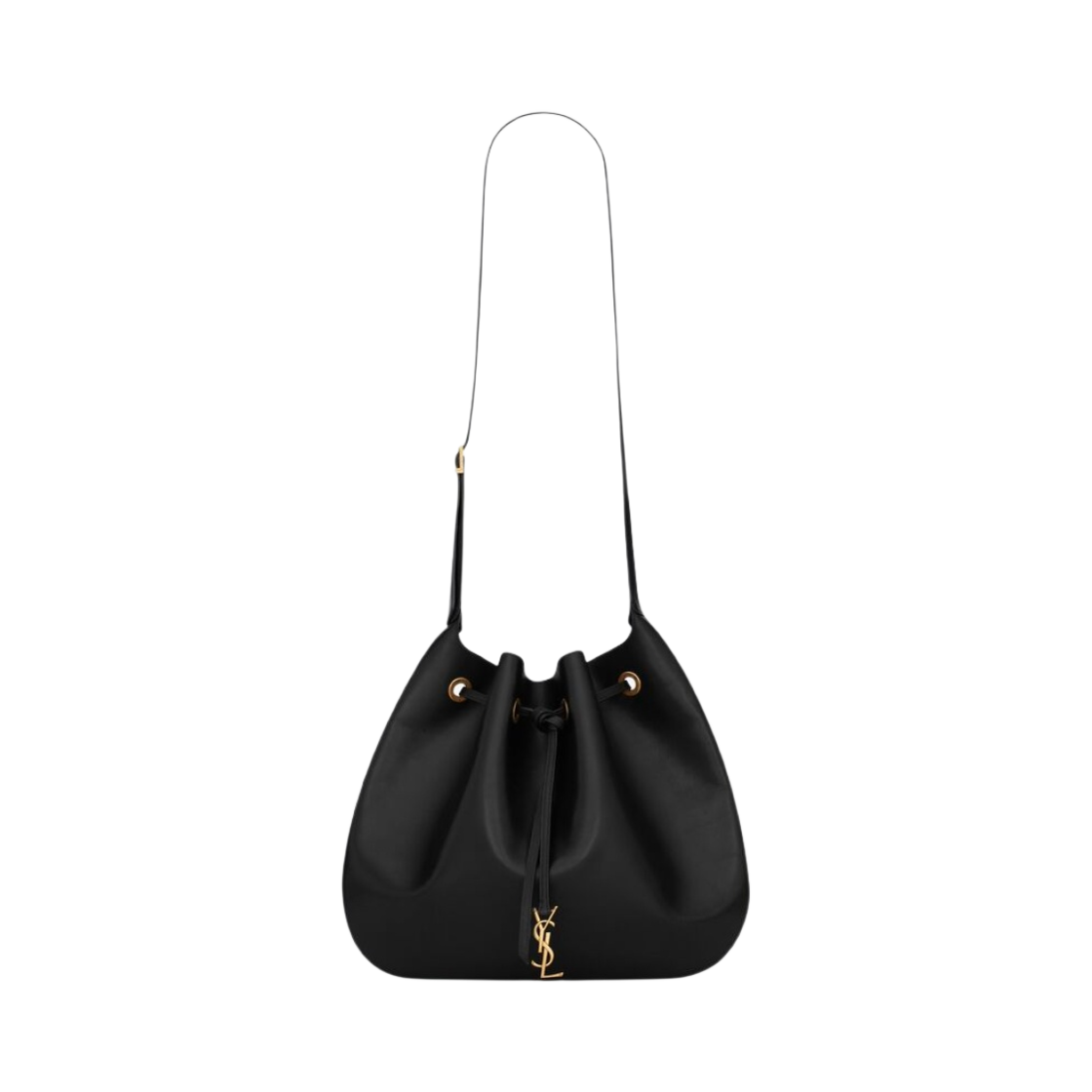 생로랑 파리 7 라지 플랫 호보백 스무스 레더 블랙(Saint Laurent Paris Vii Large Flat Hobo Bag in Smooth Leather Black) - 1