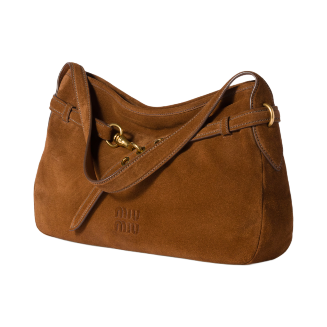 미우 미우 스웨이드 아방츄어 미디움 백 오크(Miu Miu Suede Aventure Medium Bag Oak) - 3