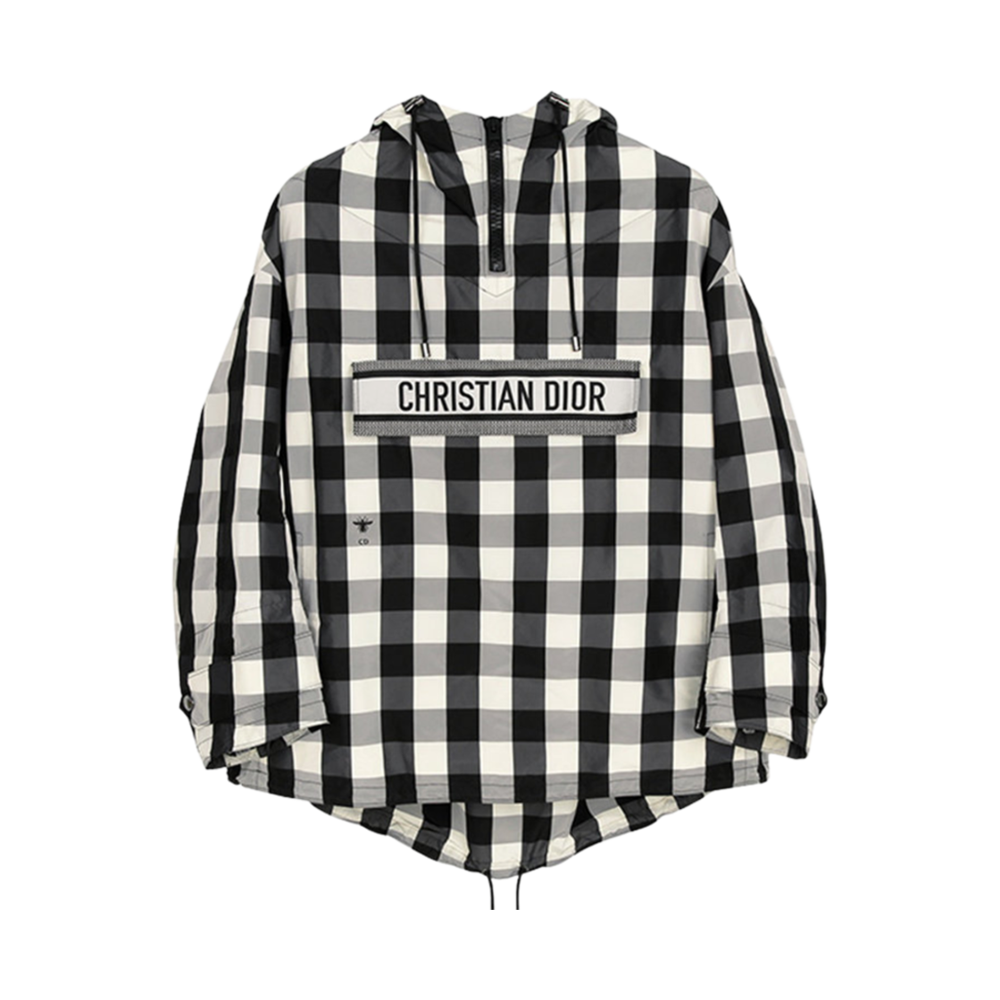347C10A2995-9930 (W) Dior Logo Check Anorak Black White