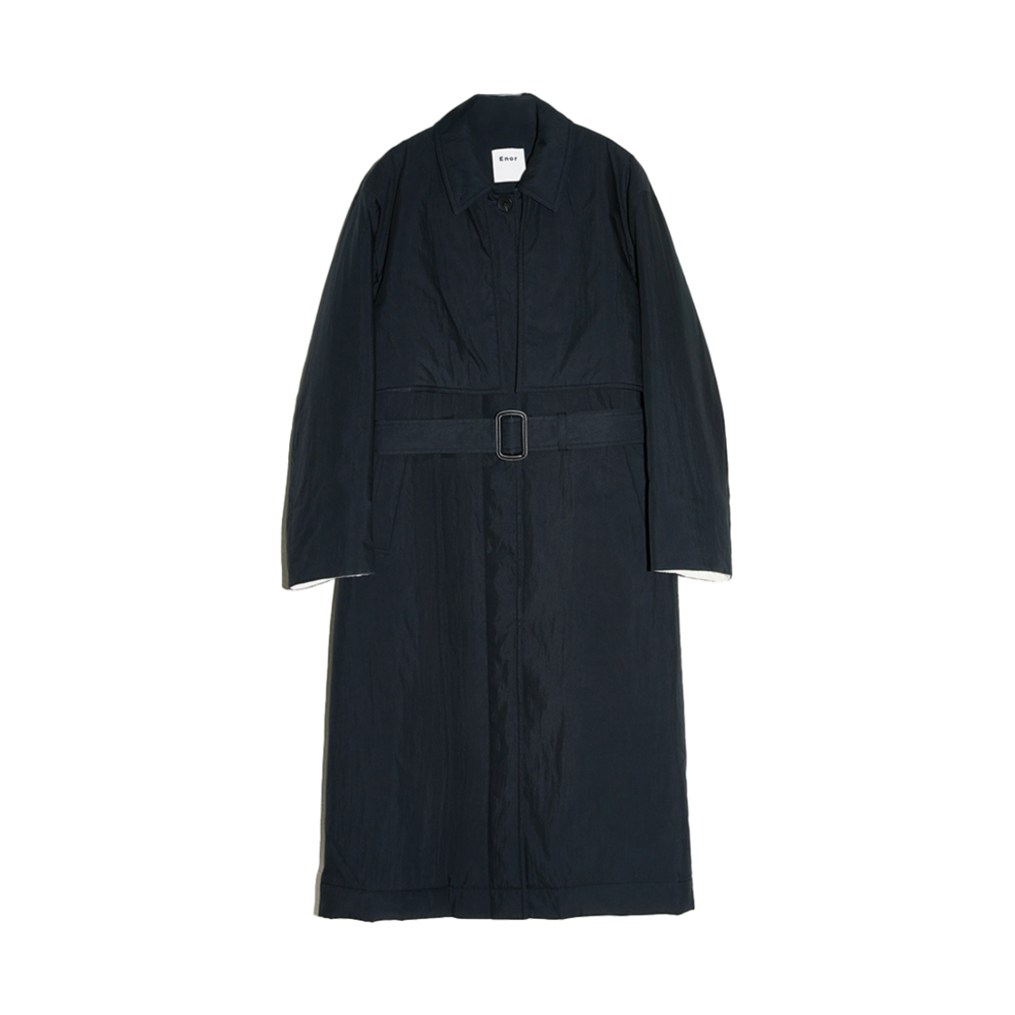 BDWTPD002NV En Or Women Single Trench Padded Coat Navy