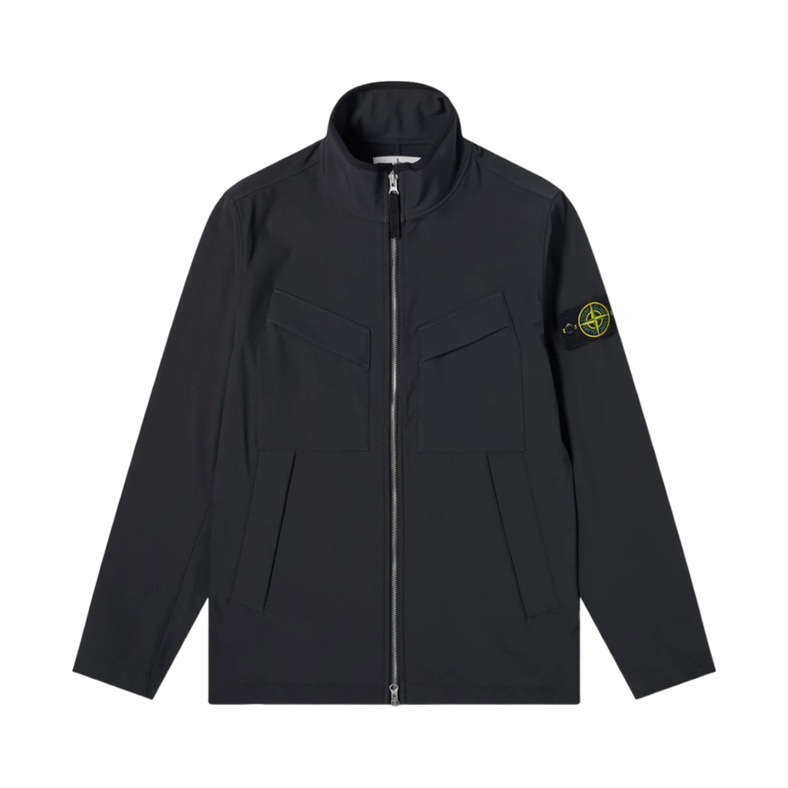 741540827-V0020 Stone Island 40827 Light Soft Shell Hooded Jacket Navy Blue - 21SS