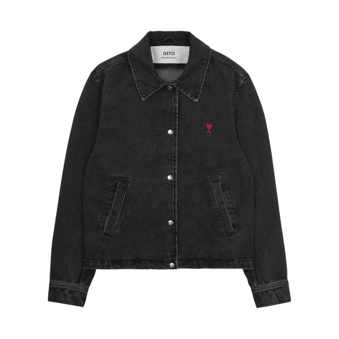 아미 스몰 하트 로고 프레스 버튼 자켓 유즈드 블랙(AMI de Coeur Press Buttons Jacket Used Black) - 1
