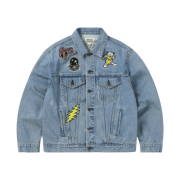 Thisisneverthat x Grateful Dead Lightning Trucker Jacket Washed Blue