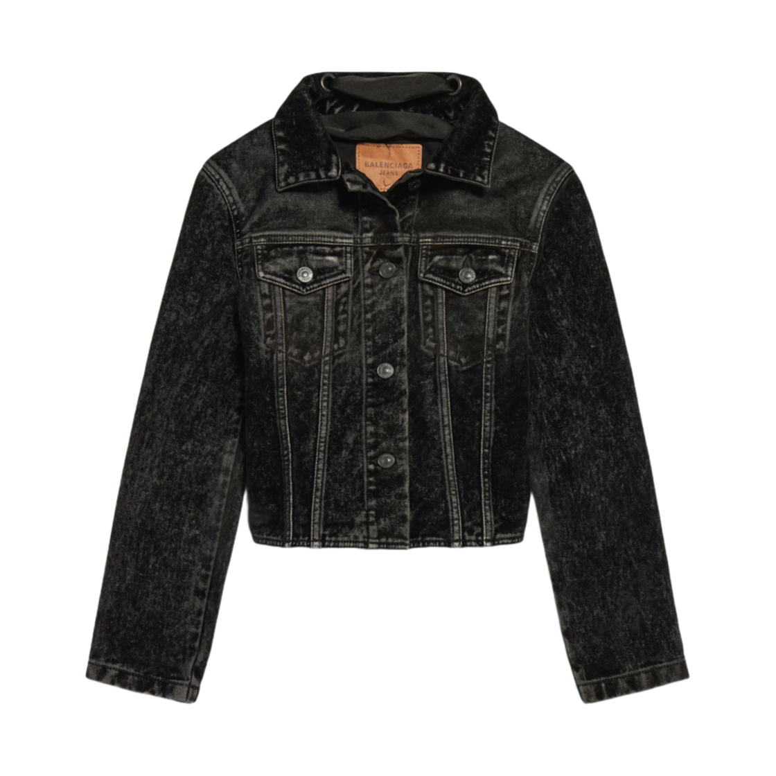 831697TSW651963 (W) Balenciaga Lace-Up Jacket Black
