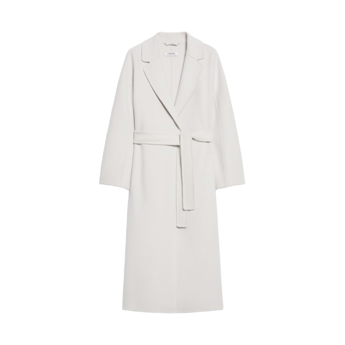 ESTURIA-011 (W) S Max Mara Esturia Belted Wool Coat Pearl Grey