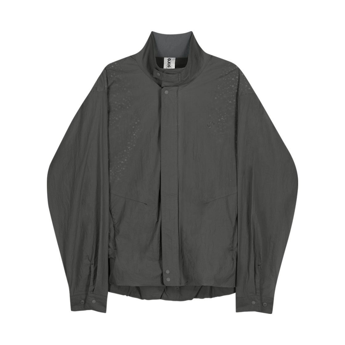 오호스 레이어드 쉬어 블루종 차콜(OJOS Layered Sheer Blouson Charcoal)