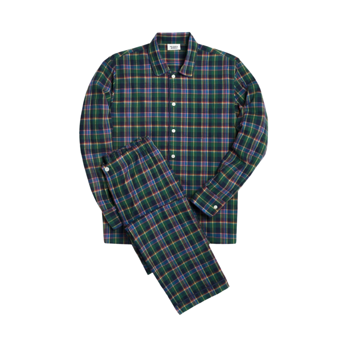 MS001-F1441-960 Sleepy Jones Henry Pajama Set Multi Madras Plaid