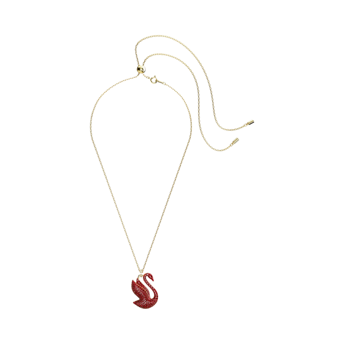 5649773 (W) Swarovski Iconic Swan Large Pendant Red Gold Plated