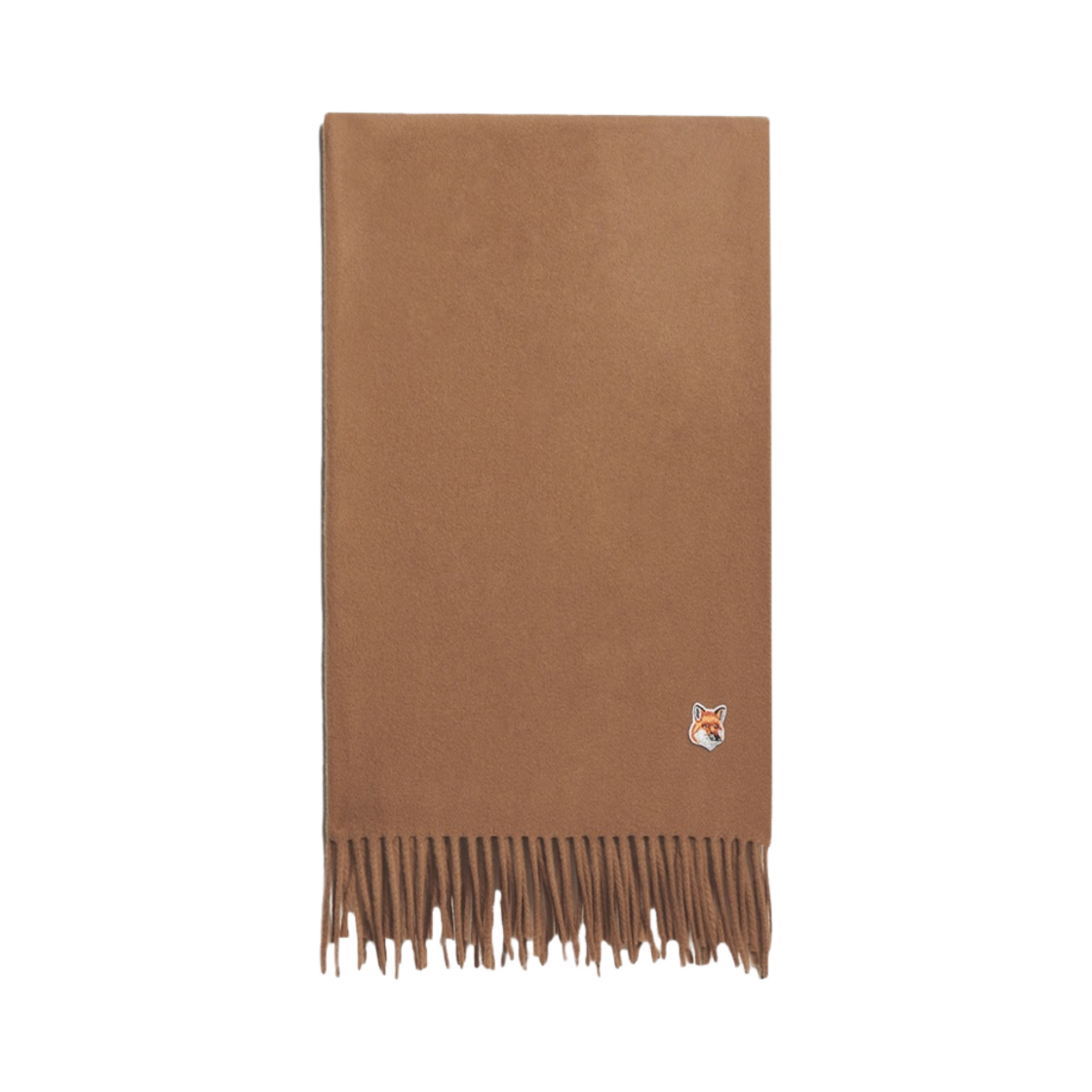 메종 키츠네 스몰 폭스 헤드 울 머플러 베이지(Maison Kitsune Small Fox Head Wool Muffler Beige)