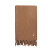 Maison Kitsune Small Fox Head Wool Muffler Beige