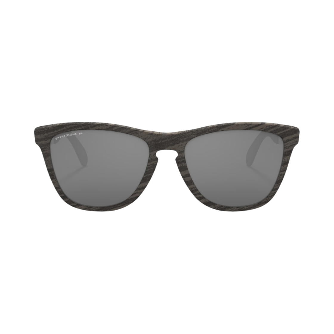 오클리 프로그스킨 믹스 우드그래인 프레임 프리즘 블랙 폴러라이즈드 렌즈 하이 브릿지 핏(Oakley Frogskins Mix Woodgrain Frame Prizm Black Polarized Lenses High Bridge Fit) - 2