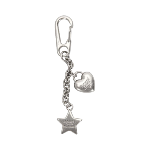 8800270422111 Margesherwood Heart Star Keychain Antiqued Nickel