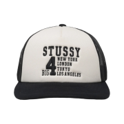 Stussy Trucker Big 4 Snapback Black