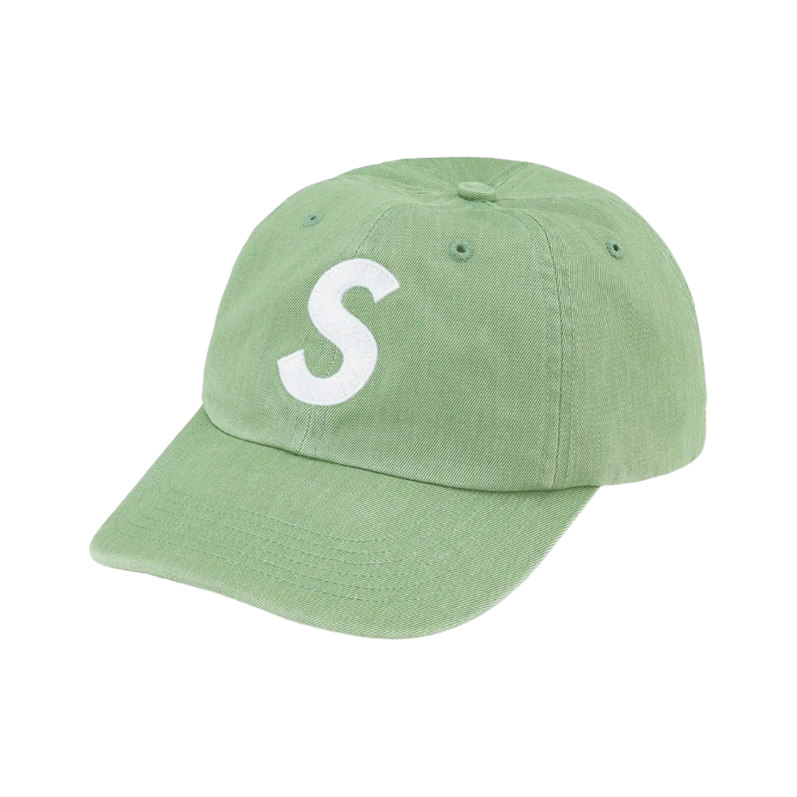 슈프림 피그먼트 프린트 S 로고 6-패널 캡 라이트 세이지 - 22FW