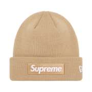 Supreme New Era Box Logo Beanie Dark Sand - 23FW