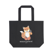 Maison Kitsune All Right Fox Tote Bag Black