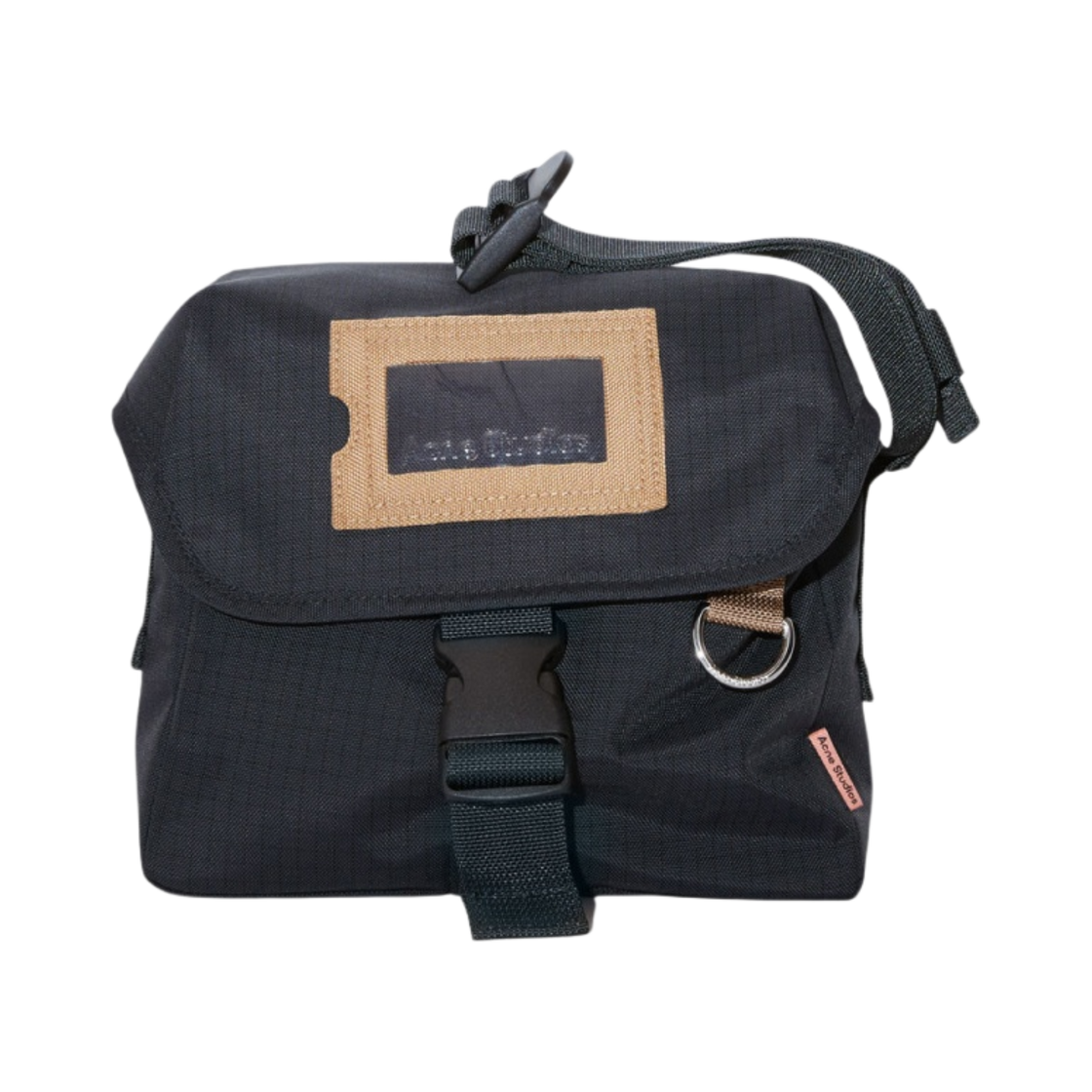 아크네 스튜디오 미디움 메신저백 블랙 카키 그린(Acne Studios Midi Messenger Bag Black Khaki Green) - 1