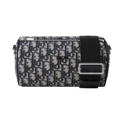 Dior Roller Messenger Bag Beige & Black Dior Oblique Jacquard