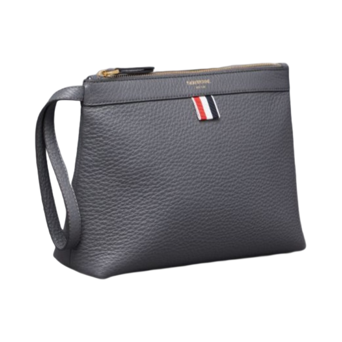 톰브라운 페블 그레인 레더 토일레트리 케이스(Thom Browne Pebble Grain Leather Toiletry Case Dark Grey) - 2