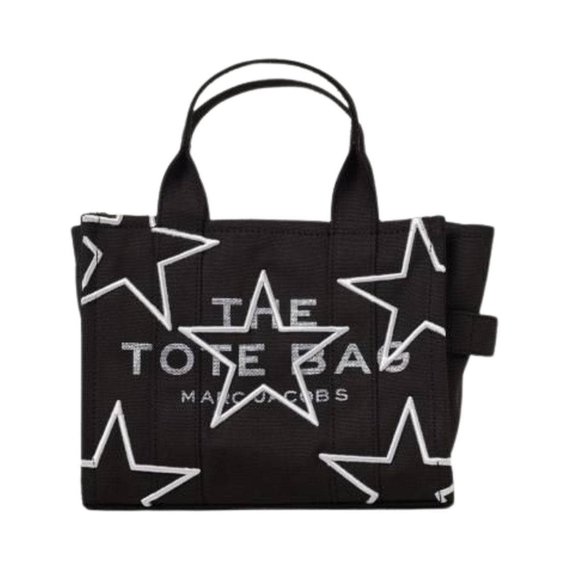 2R4HTT019H03-001 Marc Jacobs The Star Canvas Small Tote Bag Black