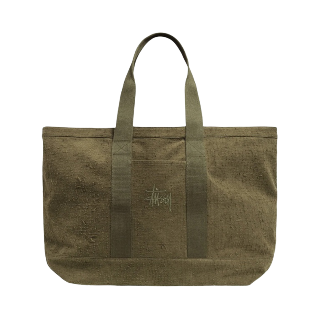 134266 Stussy Needle Punch XL Tote Bag Olive