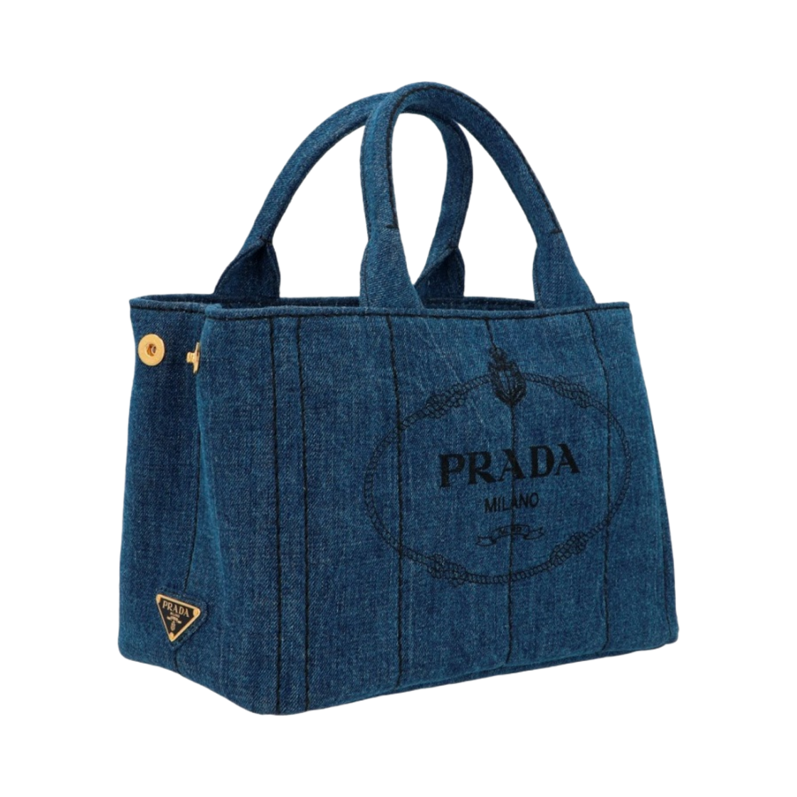 프라다 데님 토트백 네이비(Prada Denim Tote Bag Navy) - 2