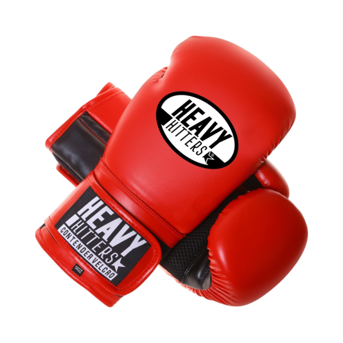 H3-RD Heavy Hitter Contender Velcro Boxing Gloves Red