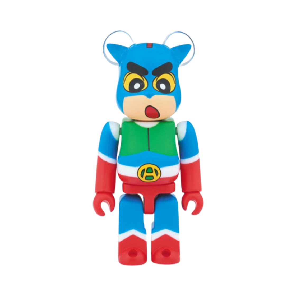 베어브릭 짱구는 못말려 액션가면 짱구 100%(Bearbrick Crayon Shin-chan Action Masked Shin-chan 100%)