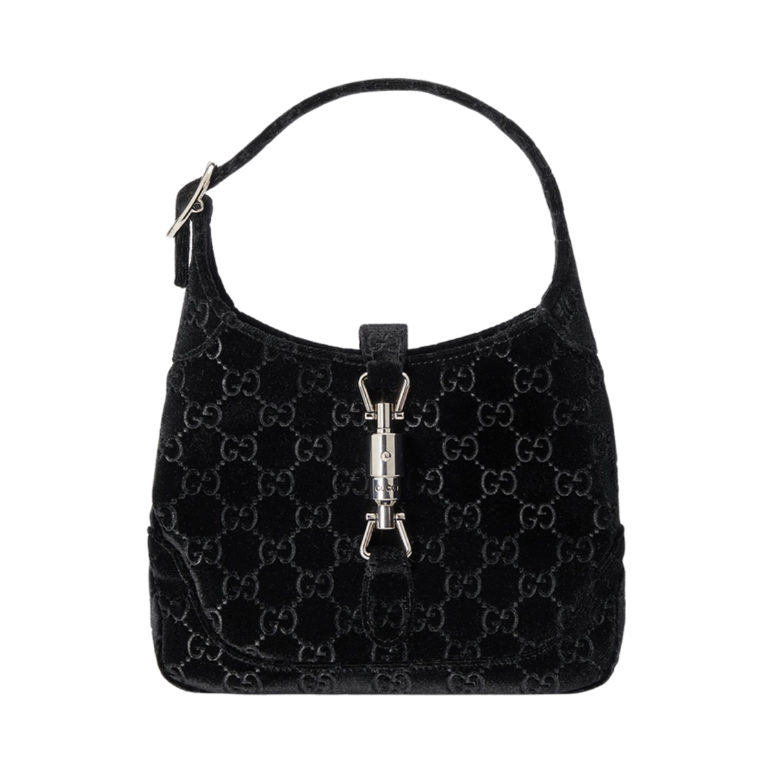 구찌 재키 1961 스몰 숄더백 블랙 GG 벨벳(Gucci Jackie 1961 Small Shoulder Bag Black GG Velvet) - 1