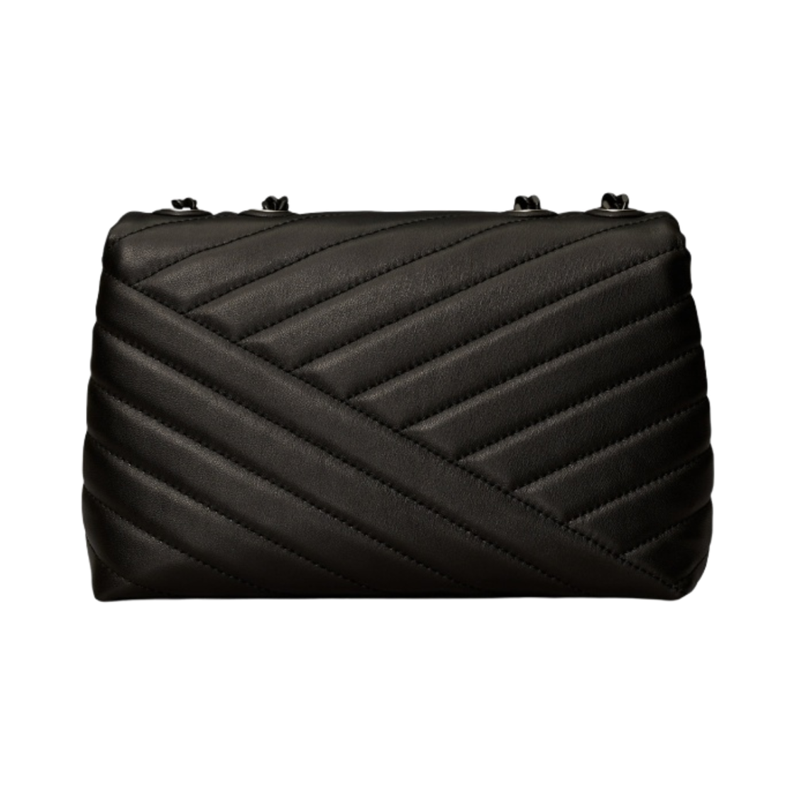 토리버치 키라 쉐브론 파우더 코티드 스몰 컨버터블 숄더백 블랙 실버(Tory Burch Kira Chevron Powder Coated Small Convertible Shoulder Bag Black Silver) - 2