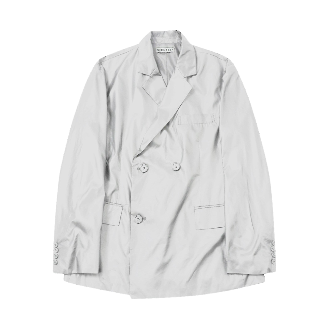 S24SS6000LG SEEN Nylon Light Double Blazer Light Grey