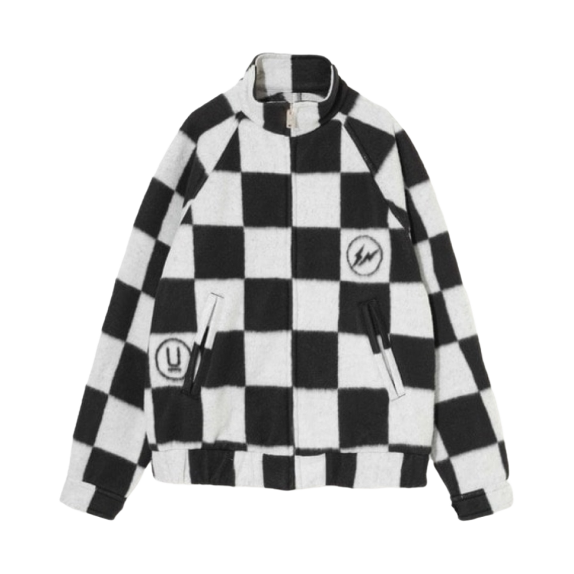 언더커버 x 프라그먼트 UC2C9210-2 집업 블루종 블랙 체크(Undercover x Fragment UC2C9210-2 Zip-Up Blouson Black Check)