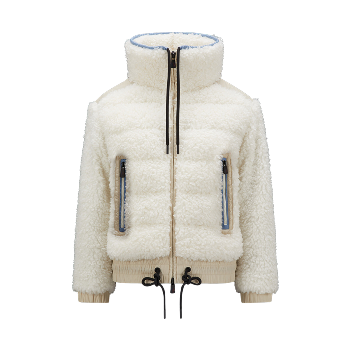(W) 몽클레르 패딩 테디 집업 스웨트셔츠 화이트 - 23FW((W) Moncler Padded Teddy Zip-Up Sweatshirt White - 23FW) - 1