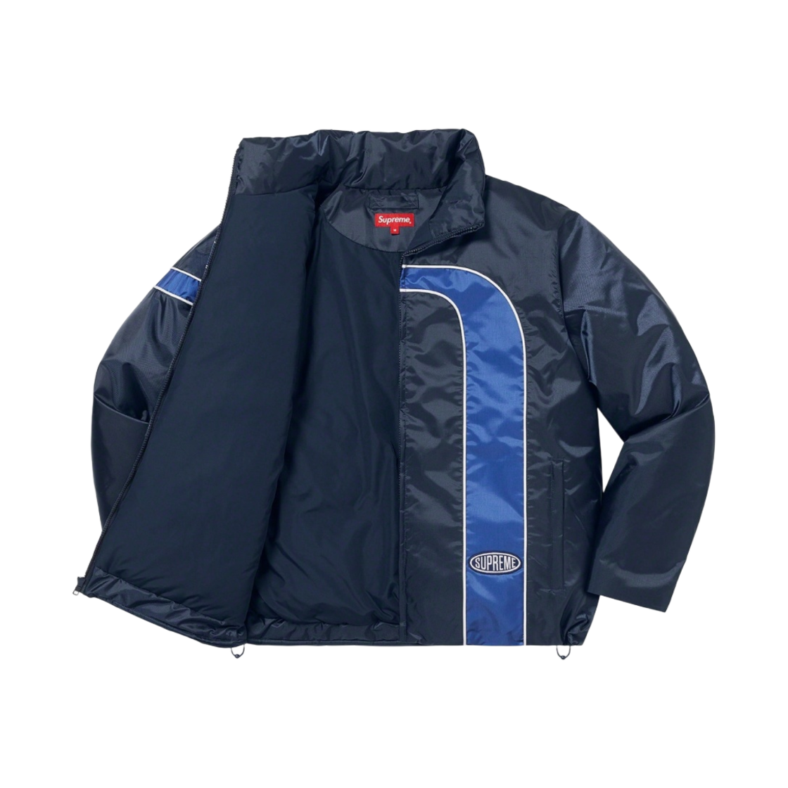 슈프림 스트라이프 퍼퍼 자켓 네이비 - 23SS(Supreme Stripe Puffer Jacket Navy - 23SS) - 2