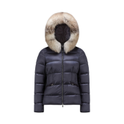 (W) 몽클레르 보에드 쇼트 다운 자켓 네이비 블루 - 23FW