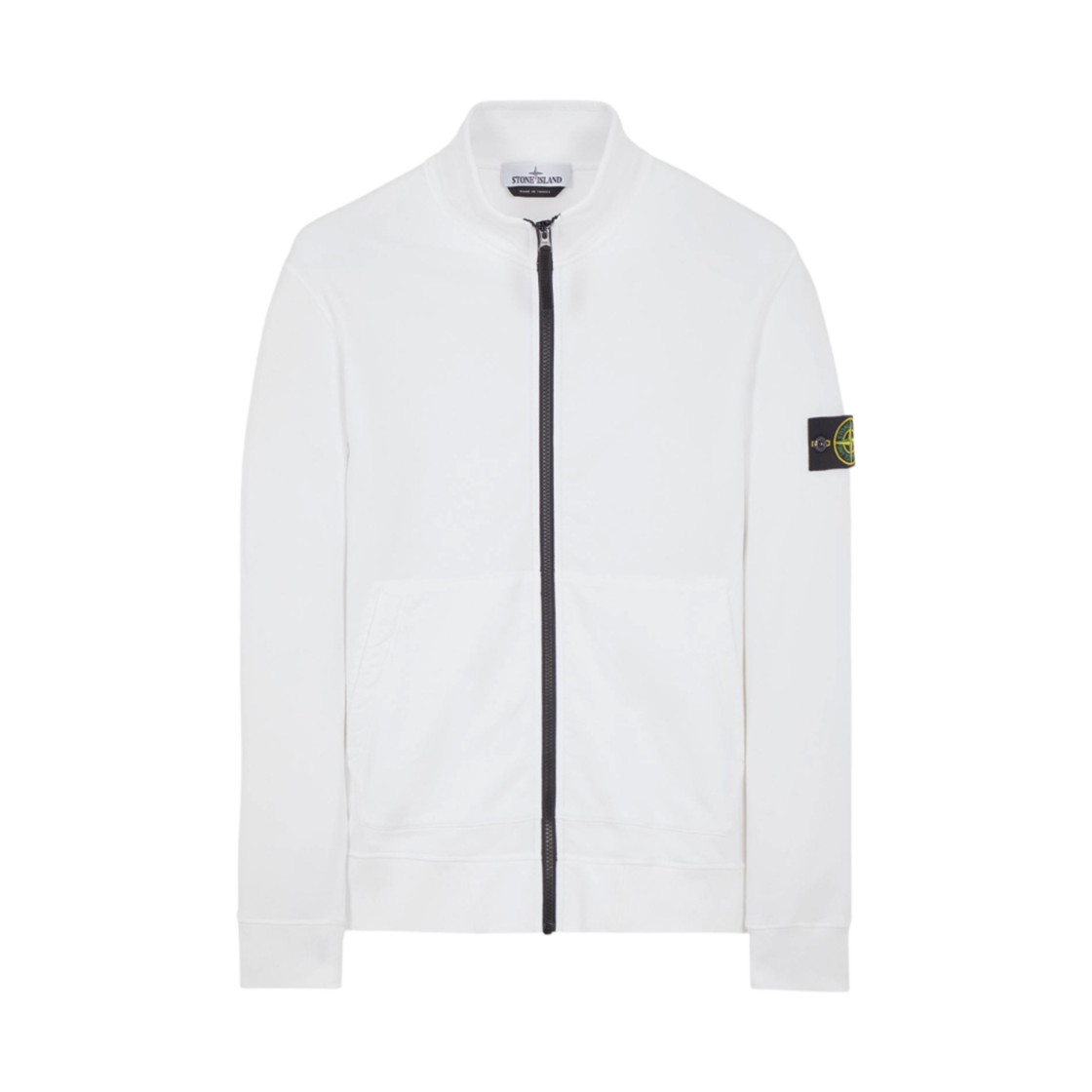 스톤 아일랜드 64320 코튼 플리스 가먼트 다이드 풀 집업 스웨트셔츠 화이트 - 22FW(Stone Island 64320 Cotton Fleece Garment Dyed Full Zip Sweatshirt White - 22FW) - 1