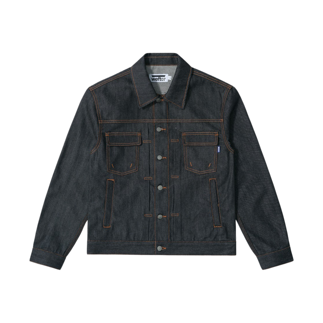 웨프트07 트러커 자켓 블랙(Weft07 Trucker Jacket Black)