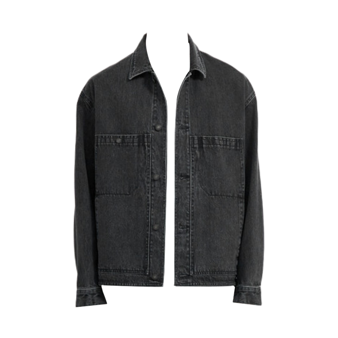 TH2E8NJM333M-BK Time Homme Collar Pocket Denim Jacket Black